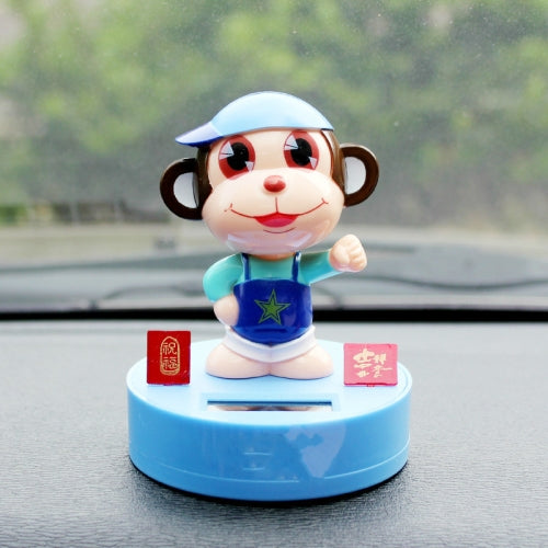 Cartoon Hat Monkey Shook His Head Inside The Car Ornaments Doll Solar Accessories