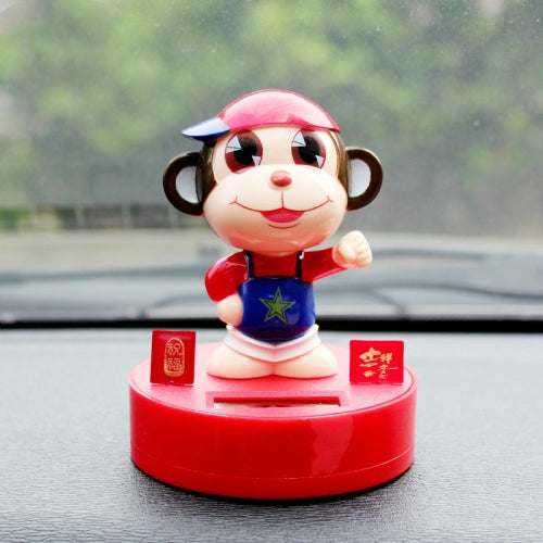 Cartoon Hat Monkey Shook His Head Inside The Car Ornaments Doll Solar Accessories