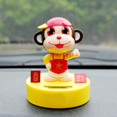 Cartoon Hat Monkey Shook His Head Inside The Car Ornaments Doll Solar Accessories