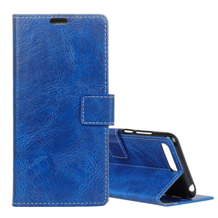 Retro Crazy Horse Texture Horizontal Flip Leather Case for BlackBerry Key 2, with Holder & Card Slots & Photo Frame