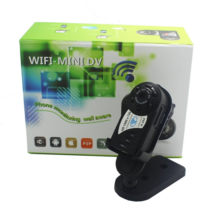 Q8S Multi-devices HD 1080*720 Remote Wireless WiFi P2P Mini DV Phones Monitoring, Support Night Vision & Micro SD Card