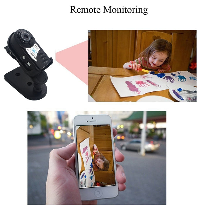 Q8S Multi-devices HD 1080*720 Remote Wireless WiFi P2P Mini DV Phones Monitoring, Support Night Vision & Micro SD Card