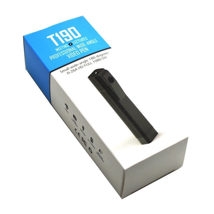 T190 HD 1080P 180 Degree Small Wide Angle Meeting Lecture Professional Video Recorder Pen Mini DV