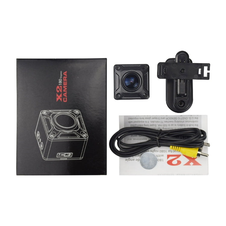 X2 HD 1080P 180 Degree Wide Angle 6-layer Glass Lens Infrared Night Vision Sports DV, Support TF Card (Max 128GB)
