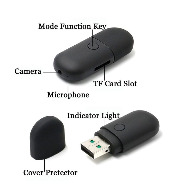 T21 HD 1280X960P Portable Mini USB DV Camera, Support Motion Detection & & TF Card & USB Microphone
