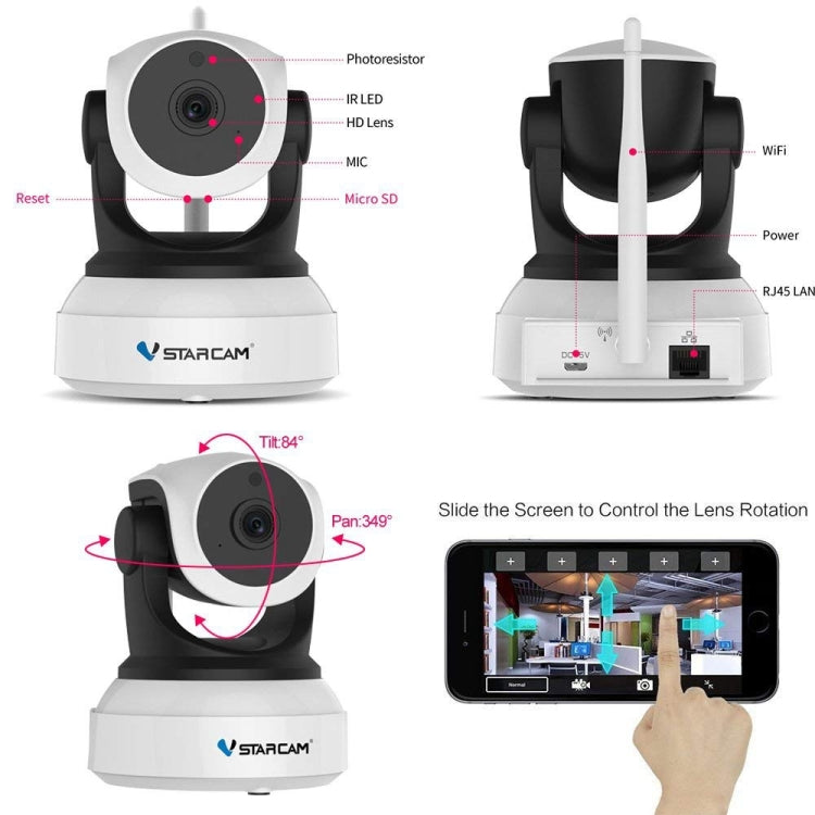 VSTARCAM C24S 1080P HD 2.0 Megapixel Wireless IP Camera, Support TF Card(128GB Max) / Night Vision / Motion Detection, AU Plug