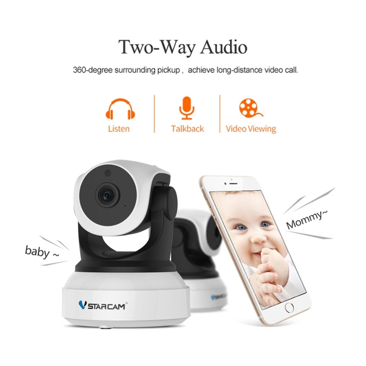VSTARCAM C24S 1080P HD 2.0 Megapixel Wireless IP Camera, Support TF Card(128GB Max) / Night Vision / Motion Detection, EU Plug