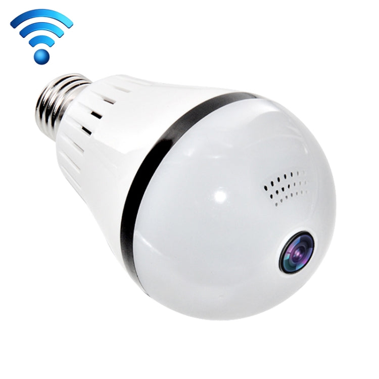 360 Degree Two-way Audio Viewing VR Camera WiFi IP Camera, Support TF Card (128GB Max)(White)