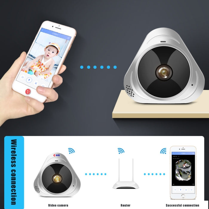 Difang DF-IPC008 1.3MP 360 Degree Rotating Smart Home HD WIFI Network Monitoring Panoramic Camera
