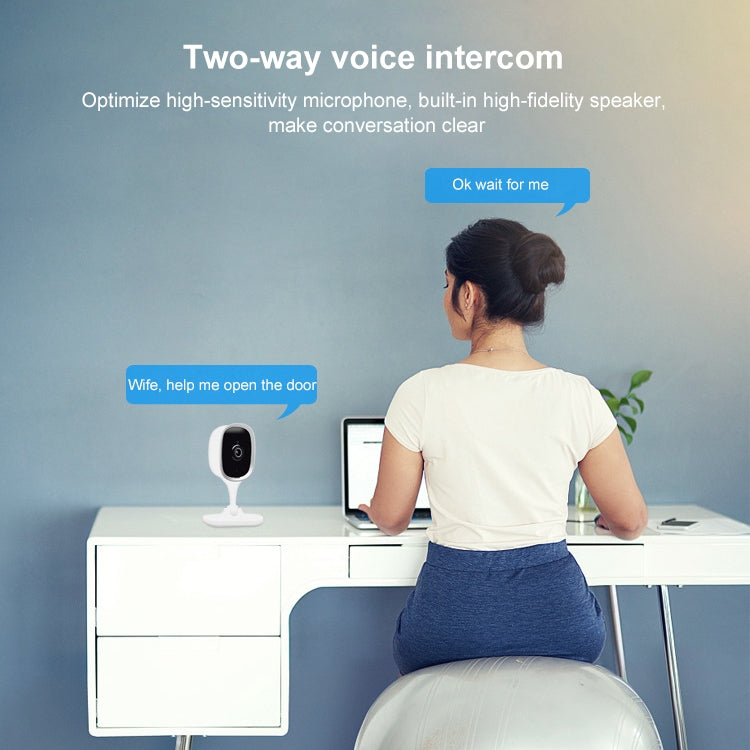 K8 2MP Baby Phone Remote Home Voice Intercom Wireless Smart Monitor(White)