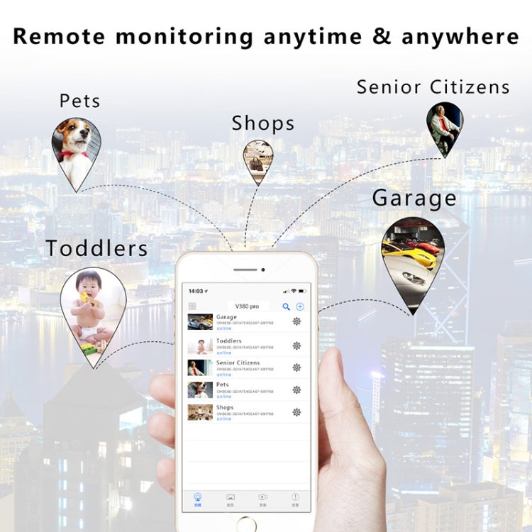 V380 USB Wireless WiFi HD IP Camera with 128GB Memory Card, Support Mobile Phone Remote Monitoring & Motion Detection / Alarm