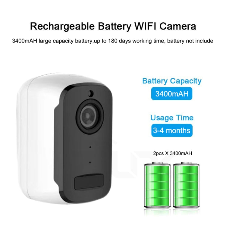 ZS-T9 2.0MP Low-power Smart Surveillance WiFi Remote Camera, Support Motion Detection, Infrared Night Vision, TF Card, Two-way Audio (White)