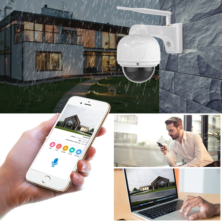 ZS-Q88 2.0MP 360 Degrees Rotating High-definition Wireless Surveillance Camera, Support Motion Detection, Pan-Tilt Control, TF Card (White)