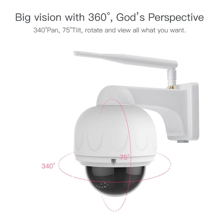 ZS-Q88 2.0MP 360 Degrees Rotating High-definition Wireless Surveillance Camera, Support Motion Detection, Pan-Tilt Control, TF Card (White)