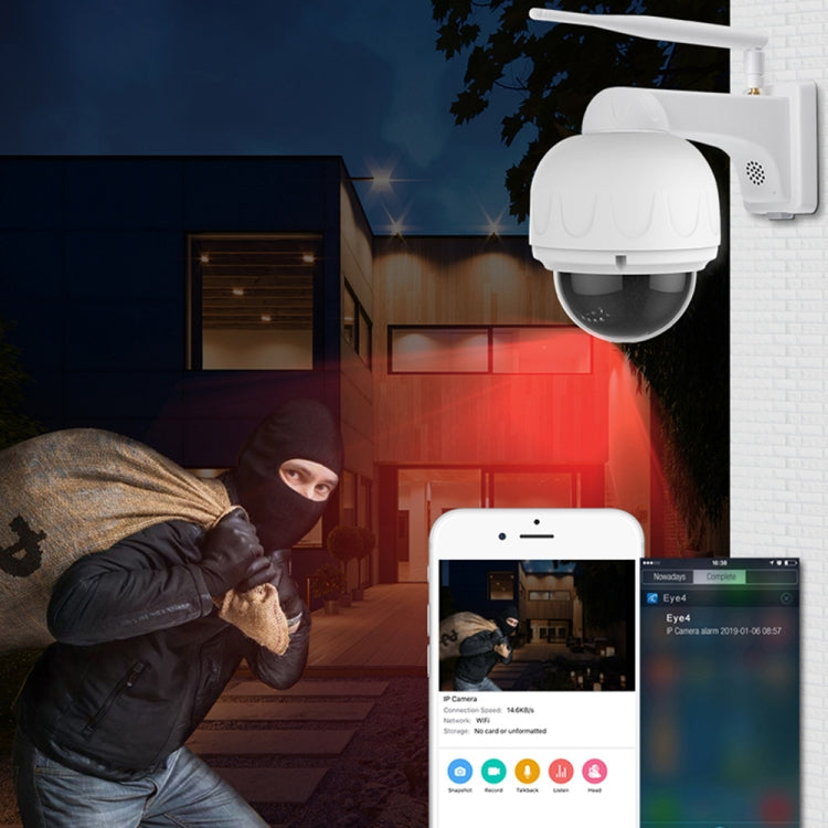 ZS-Q88 2.0MP 360 Degrees Rotating High-definition Wireless Surveillance Camera, Support Motion Detection, Pan-Tilt Control, TF Card (White)