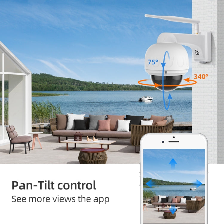 ZS-Q88 2.0MP 360 Degrees Rotating High-definition Wireless Surveillance Camera, Support Motion Detection, Pan-Tilt Control, TF Card (White)