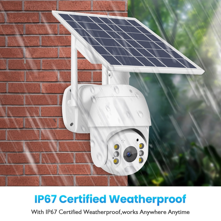 T16 1080P Full HD 4G (EU Version) Network Monitoring Solar Powered Camera, Support PIR + Radar Alarm, Night Vision, Two Way Audio, TF Card