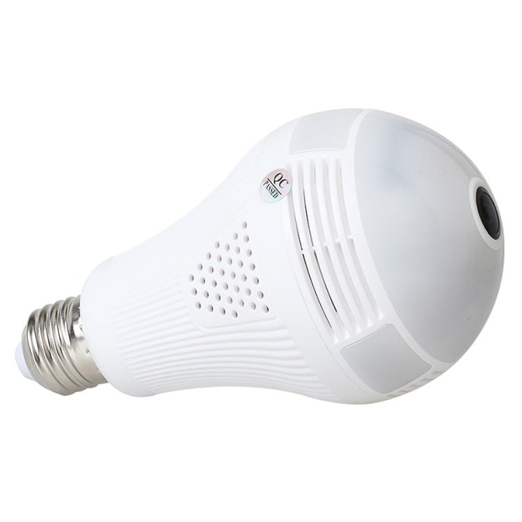 LY-12 2.0MP 1080P 360-degrees Panoramic Lighting Monitoring Dual-use WiFi Network HD Bulb Camera, Support Motion Detection & Two-way Voice(White)