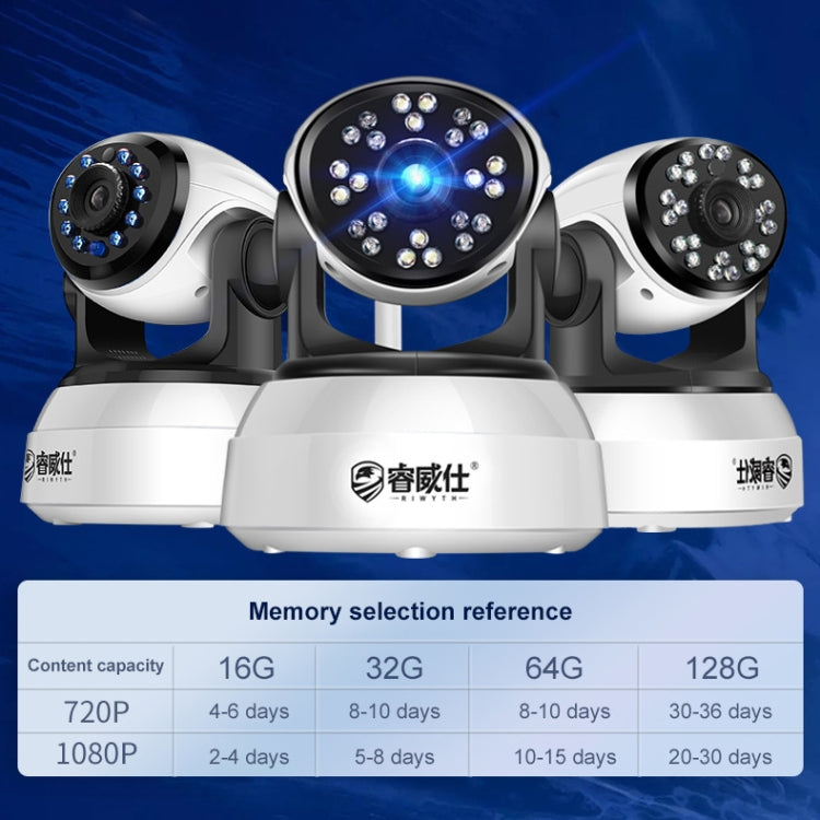RW-C360HD 720P HD 1.0MP 360-Degrees Rotatable Wireless WiFi Smart Security Camera + 16G TF Card, Support Motion Detection & Two-way Voice