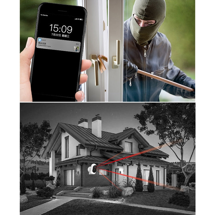 EKEN Astro Lite 2 Million Pixels 1080P Wireless Security Camera IP65 Waterproof Without Solar Panel, Support TF Card & Motion Detection & Infrared Night Vision