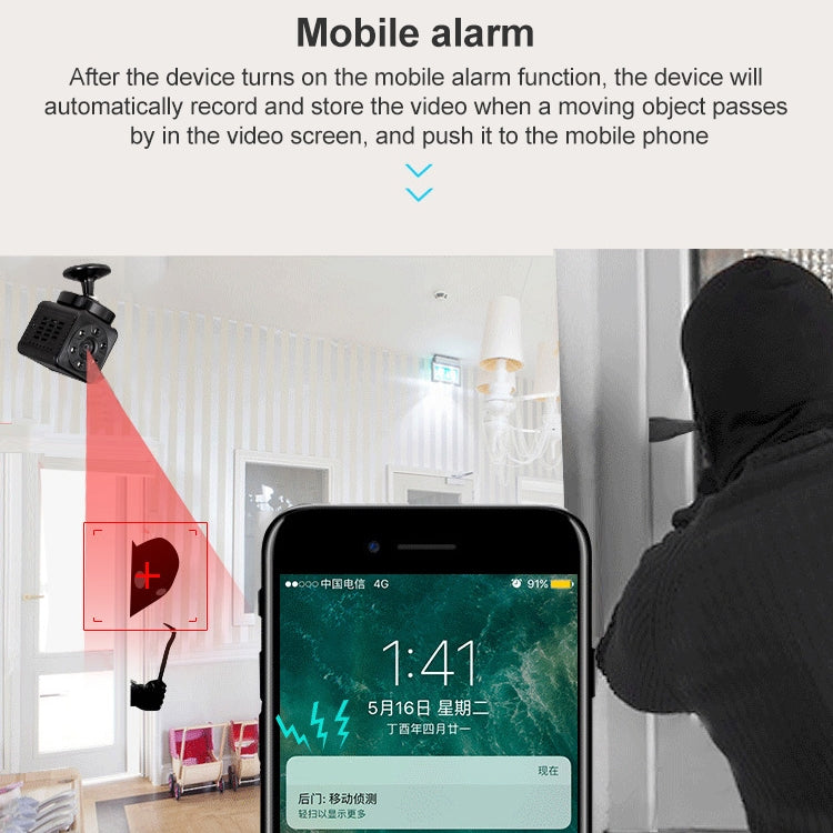 TY-002 1080P Mini HD Smart Camera, Support Night Vision & Motion Detection & TF Card