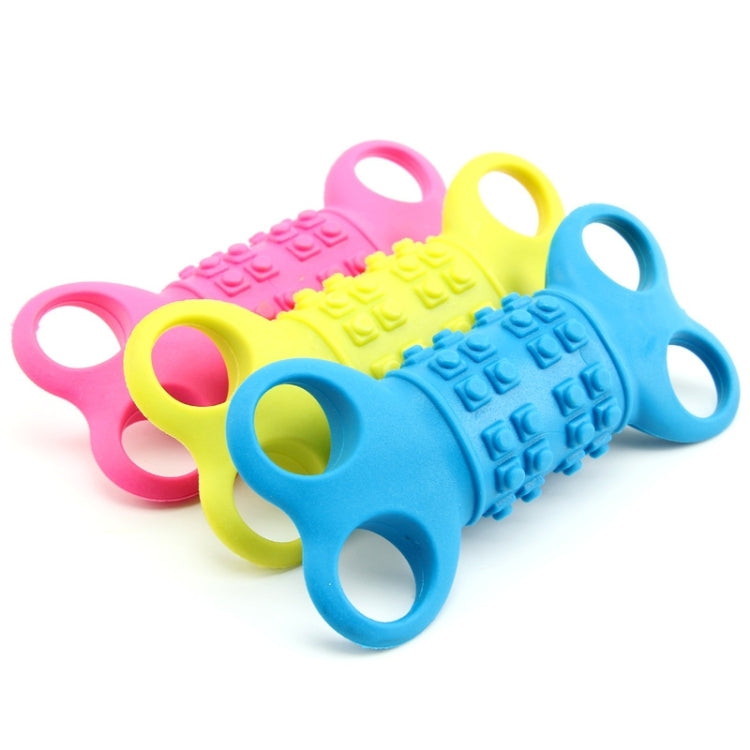 3 Pack Four-Hole Bone Pet Teething Rings Random color delivery (Specification: 12 * 6cm)