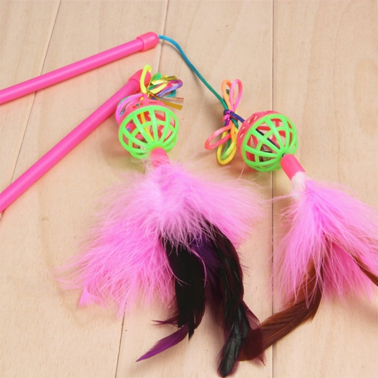 2 Pack Colored Feathers Funny Cat Stick (Specification: 31CM)