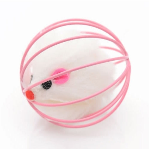 Funny Toys False Mouse In Cage Cat Playing Cage Ball Toy, Random Color Delivery