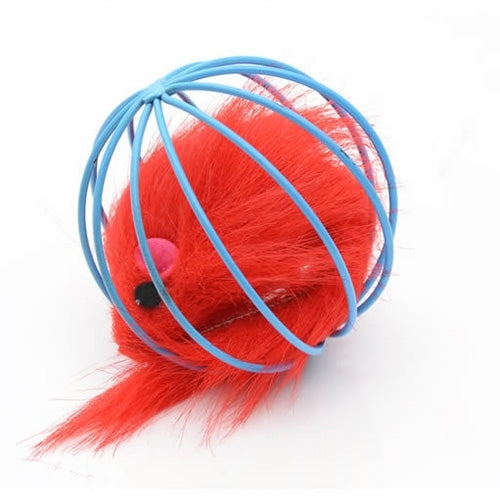 Funny Toys False Mouse In Cage Cat Playing Cage Ball Toy, Random Color Delivery