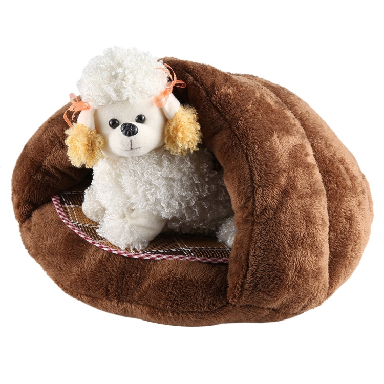 Pets Nest Triangle Beiji Rong Cat Dog House, Size: 50*40*30cm(Brown)