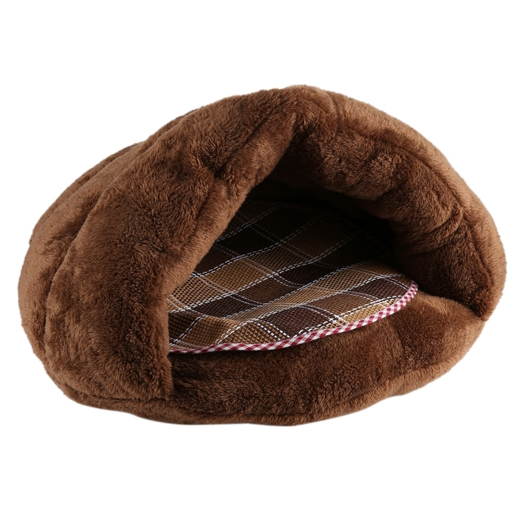 Pets Nest Triangle Beiji Rong Cat Dog House, Size: 50*40*30cm(Brown)