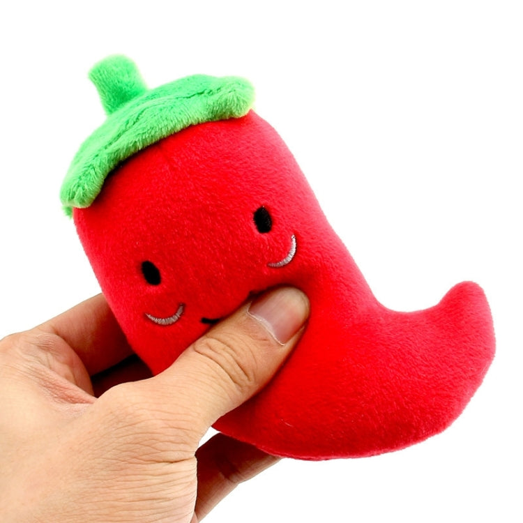 Plush Sound Pet Red Peppers Stuffed Toys (14 * 6cm)