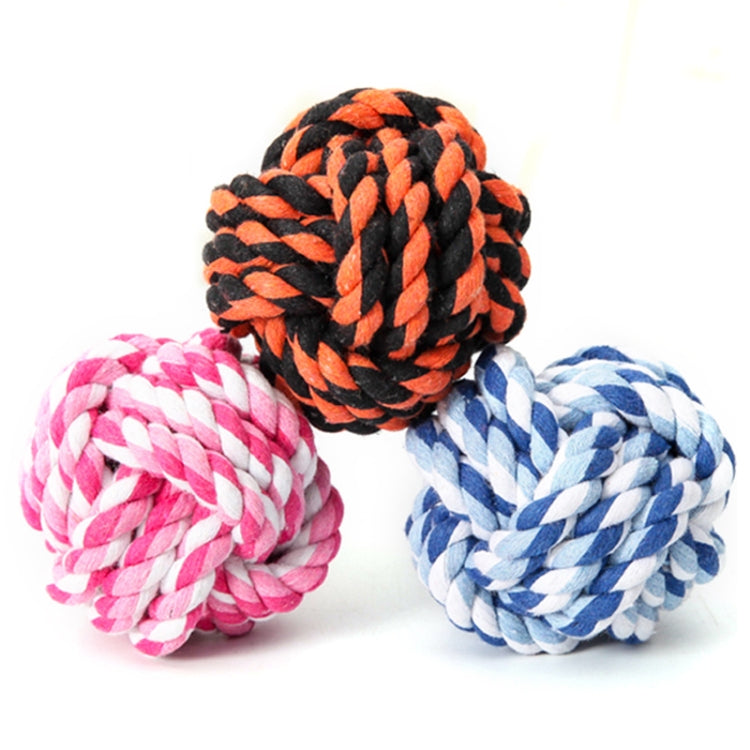 3 Pack Pets Weave Cotton Rope Ball Toys Random Color Delivery