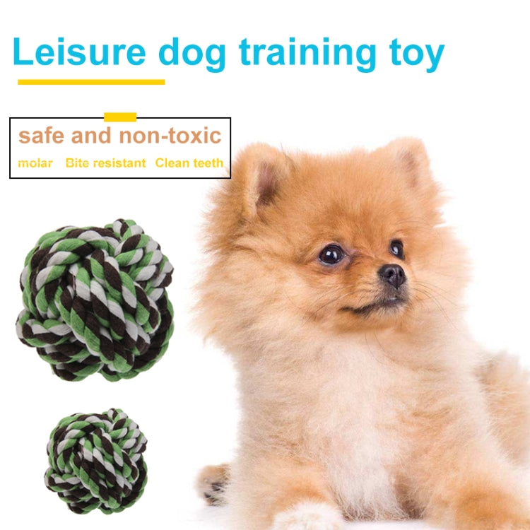 3 Pack Pets Weave Cotton Rope Ball Toys Random Color Delivery