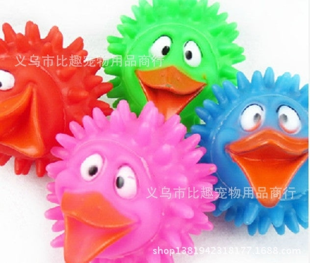 5 Pack Duck shaped chew toy Random color delivery (Specification: 9CM)