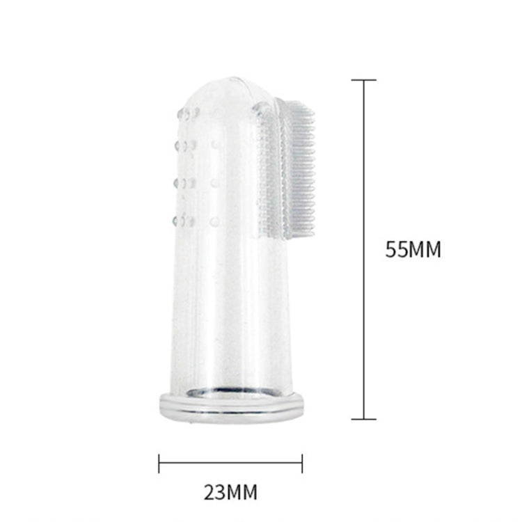 3 PCS Pet Latex Finger Toothbrush, Size: 5.5x2.3cm