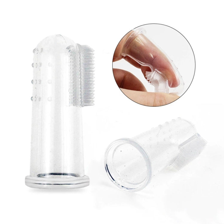 3 PCS Pet Latex Finger Toothbrush, Size: 5.5x2.3cm