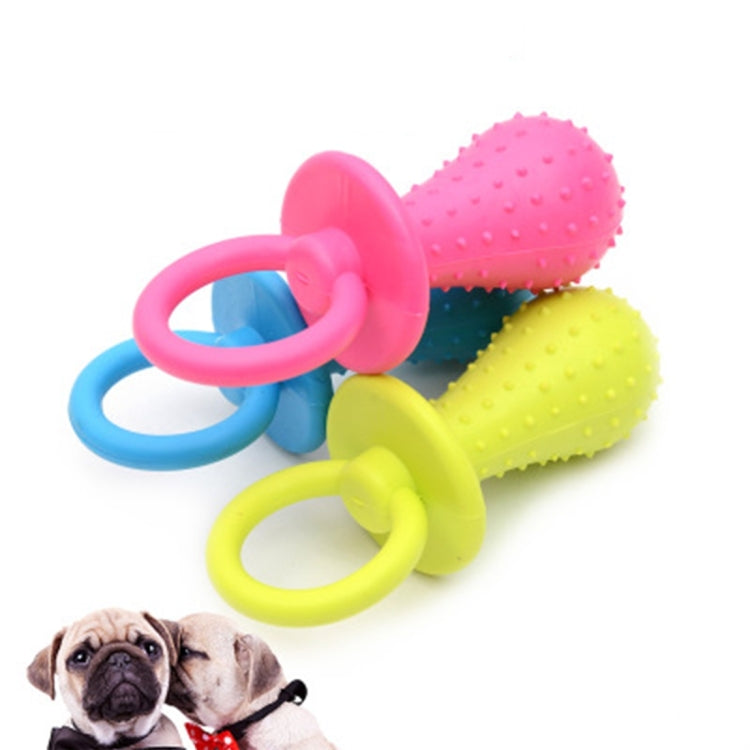 Cute Rubber Nipple Bite Resistant Cleaning Tooth Pet Toys Chew Toys, Size: 14.5cm, Random Color Delivery