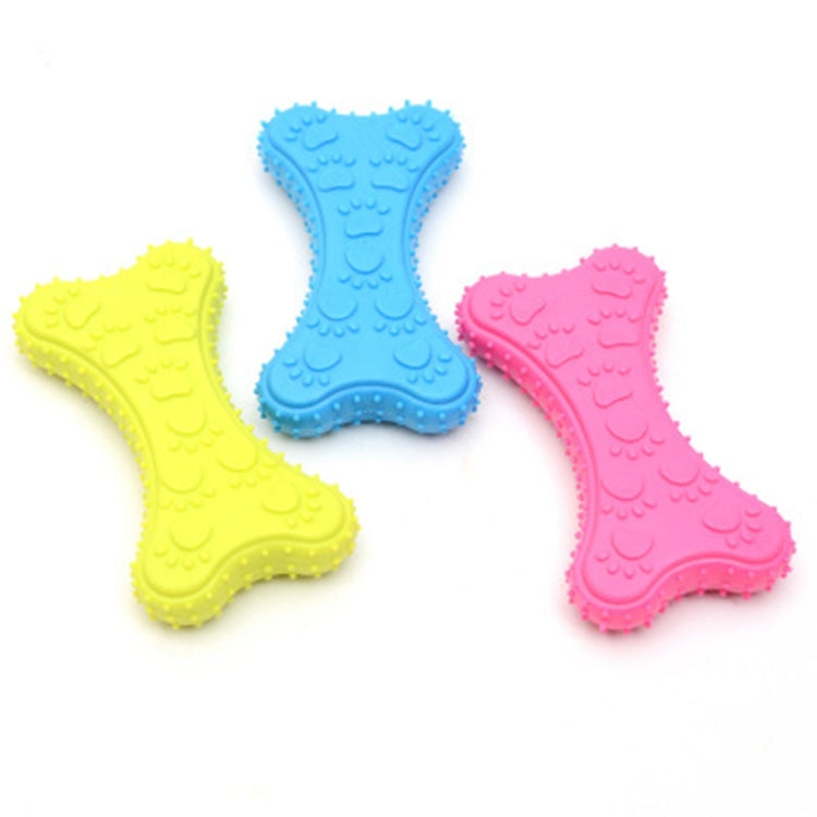 Rubber Bone Bite Resistant Chew Toy Pet Molars Biscuit Non-toxic Playing Toys, Size: 10.5cm, Random Color Delivery