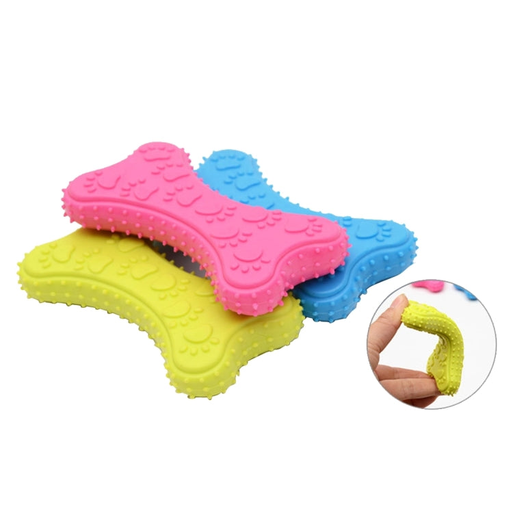 Rubber Bone Bite Resistant Chew Toy Pet Molars Biscuit Non-toxic Playing Toys, Size: 10.5cm, Random Color Delivery