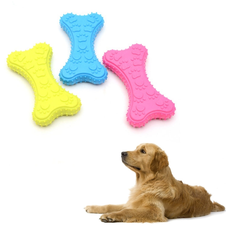 Rubber Bone Bite Resistant Chew Toy Pet Molars Biscuit Non-toxic Playing Toys, Size: 10.5cm, Random Color Delivery