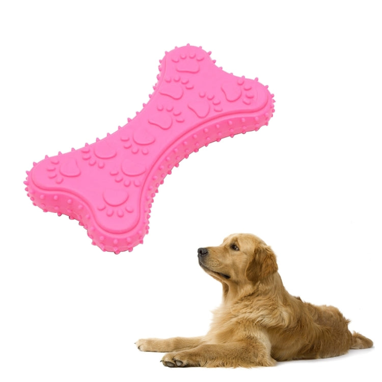 Rubber Bone Bite Resistant Chew Toy Pet Molars Biscuit Non-toxic Playing Toys, Size: 10.5cm, Random Color Delivery