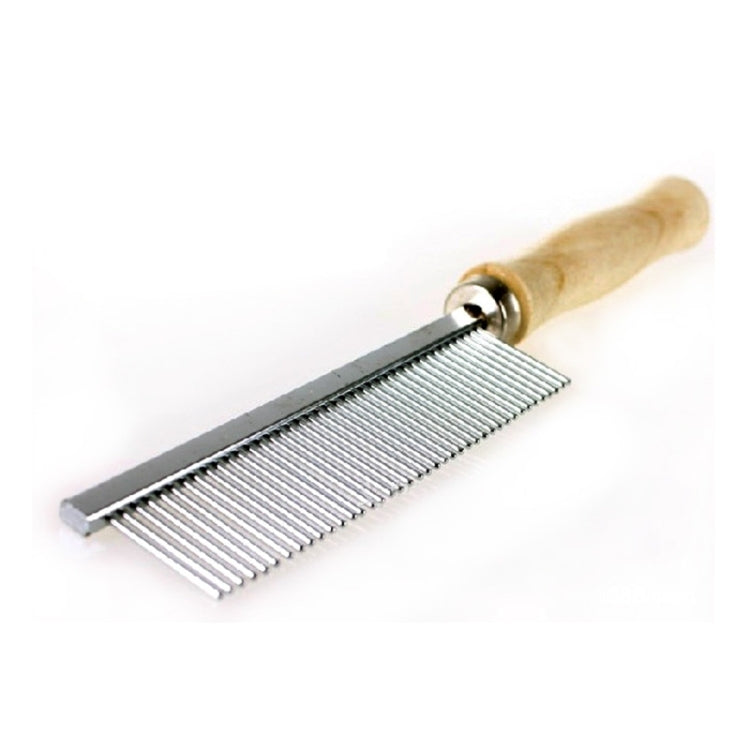 Dog -Sided Comb With Wooden Handle