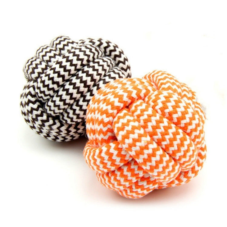 2 Pack Striped Pet Chew Toy Ball Random Color Delivery (Specification: 6cm )