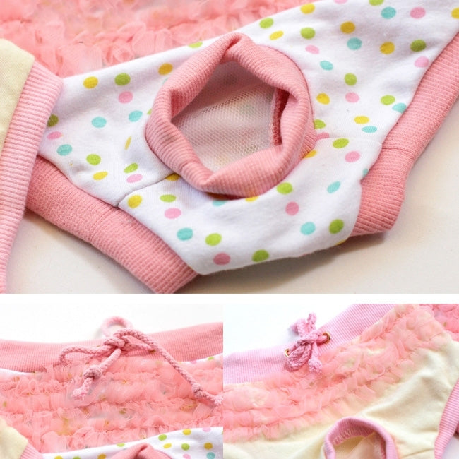 Pet Lace and String Sanitary Pants Underwear, Size: XL (Waistline: About 50cm), Random Color Delivery
