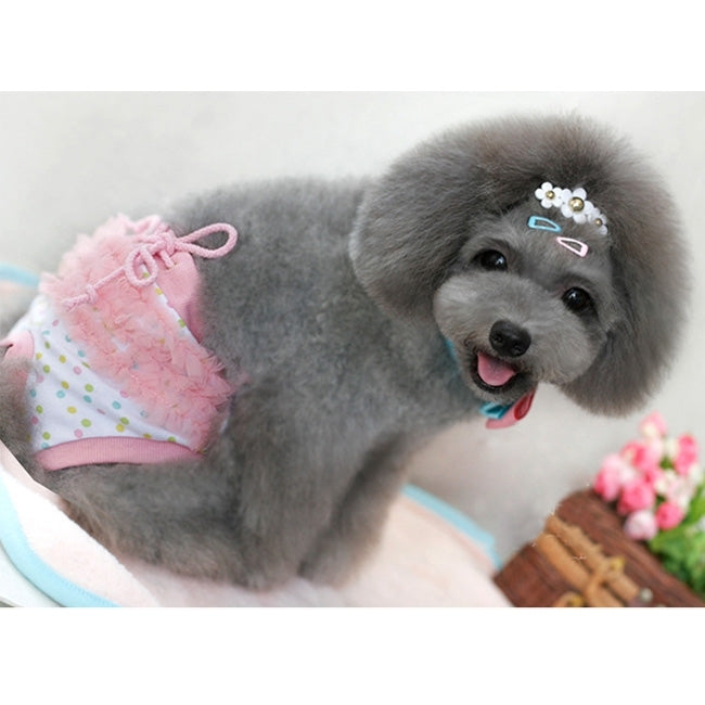 Pet Lace and String Sanitary Pants Underwear, Size: XL (Waistline: About 50cm), Random Color Delivery