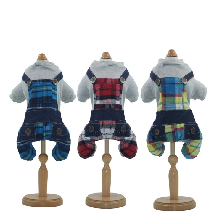 3 Pack Clothes Dog Legs In Plaid Suspenders Random Color Delivery