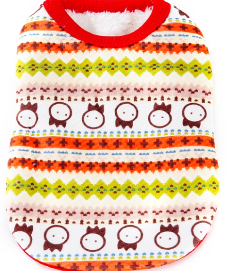 Double Thick Printing Dog Clothes Random Delivery Size