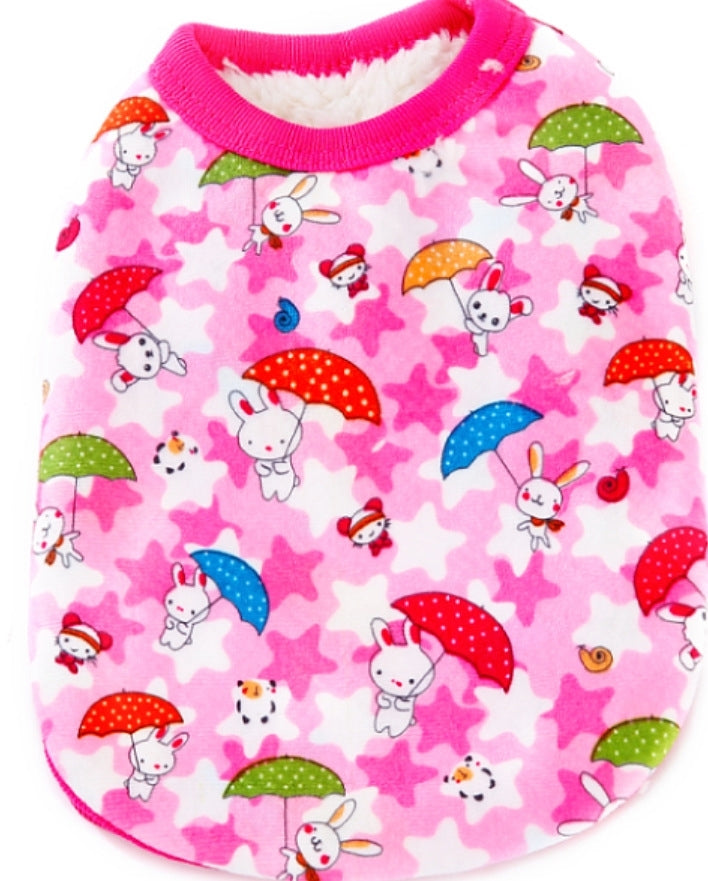 Double Thick Printing Dog Clothes Random Delivery Size