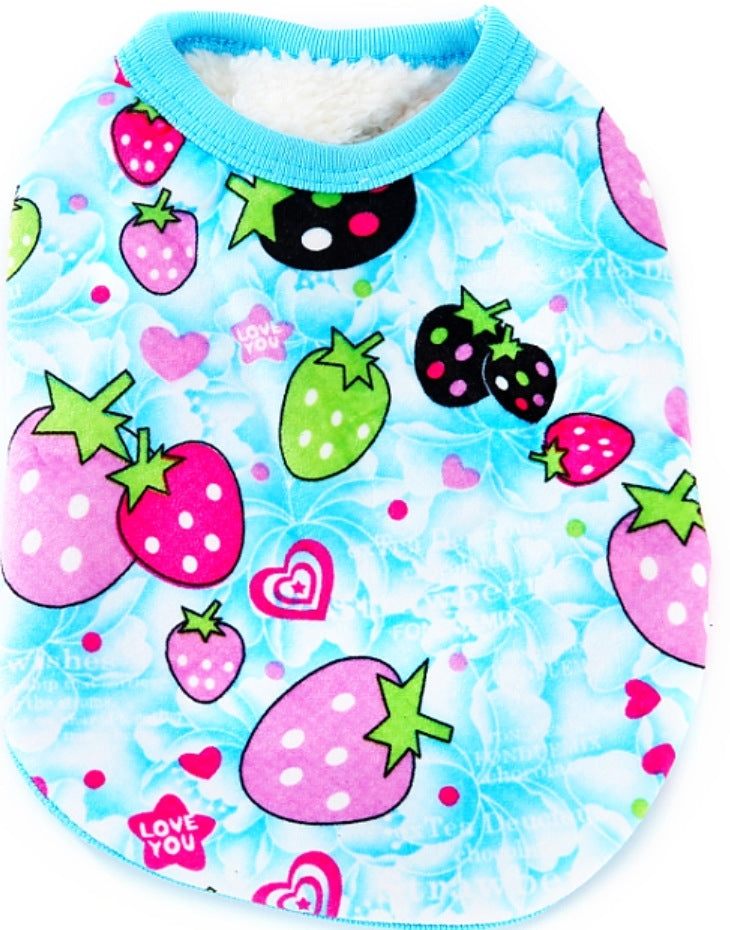 Double Thick Printing Dog Clothes Random Delivery Size